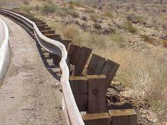 Inspect all guardrail types (W-Beam, Tri-Beam, Ribbon, Half Moon, etc.) EXCEPT cable barriers, which are included in another survey.