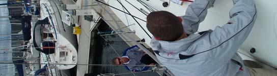 Draw a mark on the halyard which corresponds to the mark you have put on the mast.