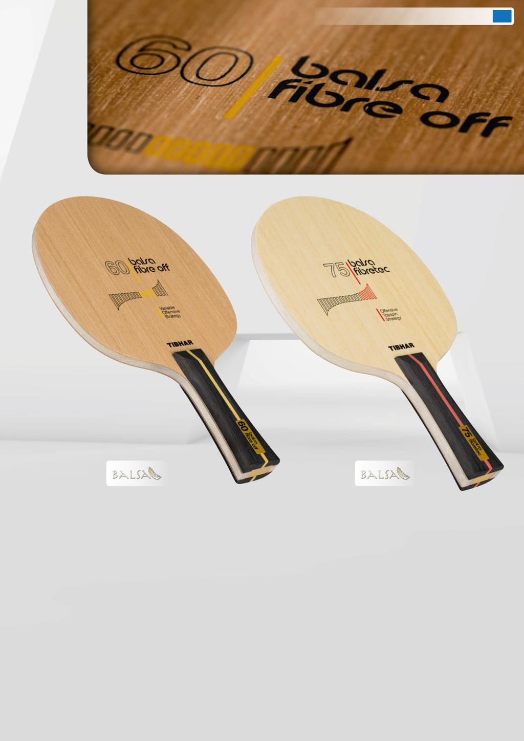 BALSA 29 BALSA FIBRE OFF 60 The Balsa Fibre OFF 60 is designed for players who like to play an offensive game but at the same time want to place very precise shots.
