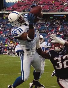 COLTS NOTES PIERRE PRODUCES IN GOOD COMPANY Wide receiver Pierre Garcon led the team and set career highs in receiving yards (150) and receptions (nine) in a Week 13 contest at New England.
