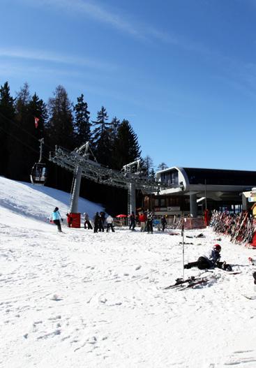 The immediate ski area is high altitude and has a mix of beginner and intermediate slopes, as well as the famous World Cup downhill Piste de l Ours.