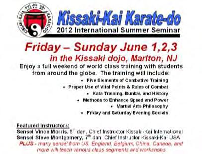 Page 4 April 2012 Denmark Seminar report Don t miss this great opportunity to immerse yourself in the world s best Kissaki-Kai training!