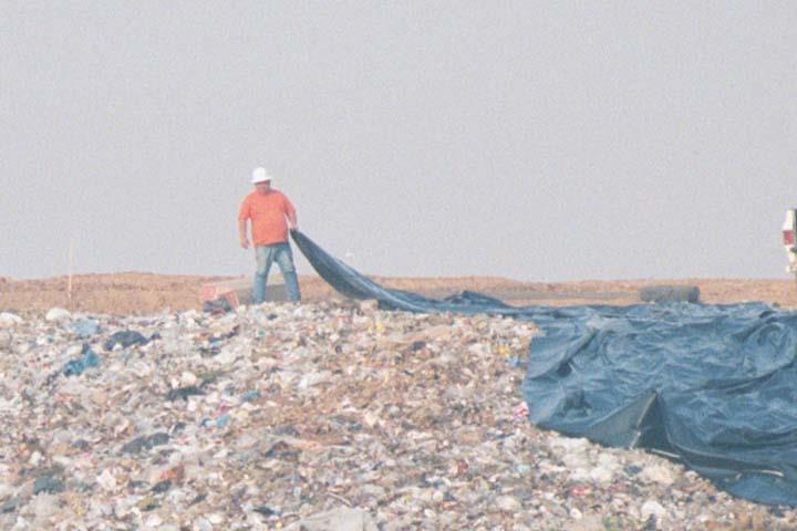 Question 4 A landfill uses hand-placed tarps