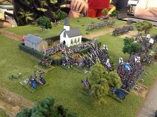 through into Napoleon's rear. Prussian right on the attack!