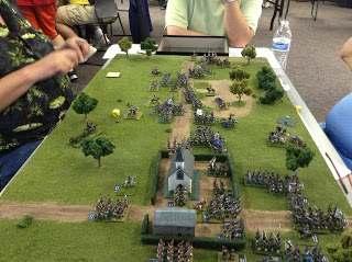 So it was 1 to 1 so we went to the units destroyed to break the tie. The Prussians were down 5 to 8, damn!