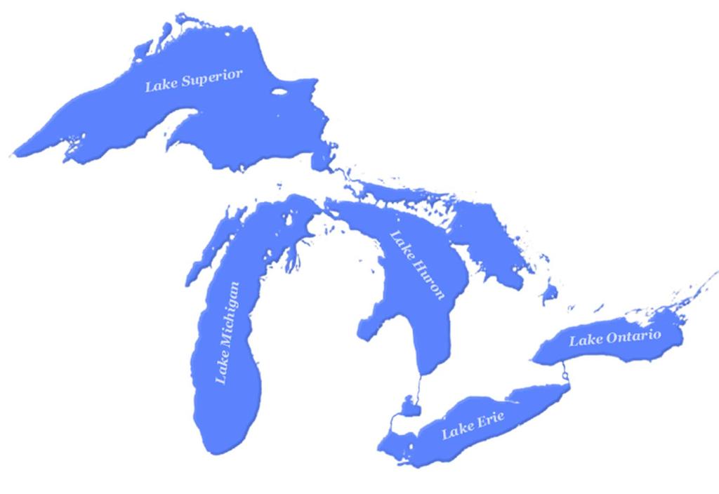 The Great Lakes connecting channels St. Mary s R. St. Lawrence R. St. Clair R.