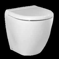 Wall faced toilet pans also make it easier to keep hygienically clean and are completed