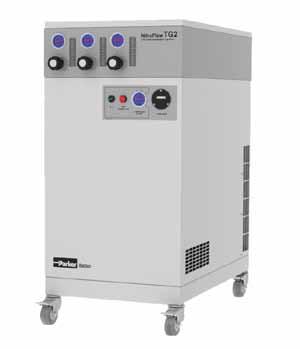 Product Information Sheet TriGas Generator for Sciex LC/MS Instruments Flow Capacities up to 69 lpm The Parker Balston NitroFlow TG2 is a self contained gas generator that produces up to 69 lpm of