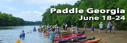 Paddle Georgia 2016 400 people, 103 miles, 7 days and 1 great me! This will mark s 12th Paddle Georgia the largest paddling event of its kind in the na on!