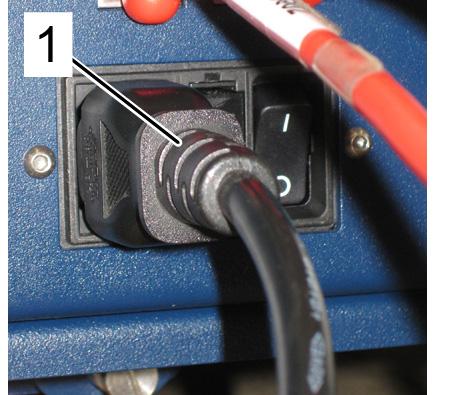 Setting Up the Prodigy Unit 5.5.7 Power Supply [1] Connect the power supply cable (1) to the main cable connector.