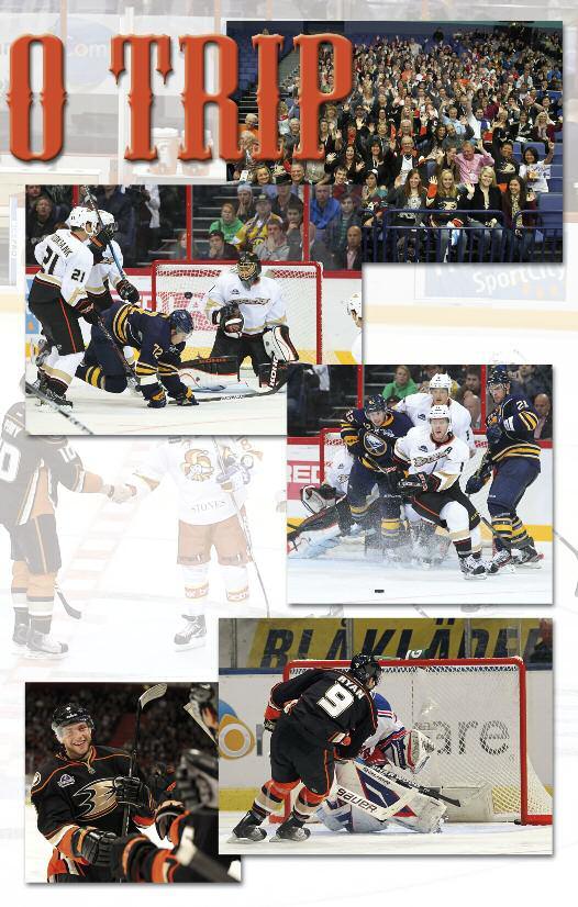 The Ducks opened the 2011-12 season in Europe as part of NHL Premiere, facing the Buffalo Sabres in Helsinki, Finland and the New York Rangers in Stockholm, Sweden.