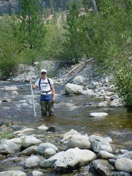 During the June 1, 2004 survey 1-Oncorhynchus mykiss redd was identified in a side channel just downstream of the upper irrigation diversion.