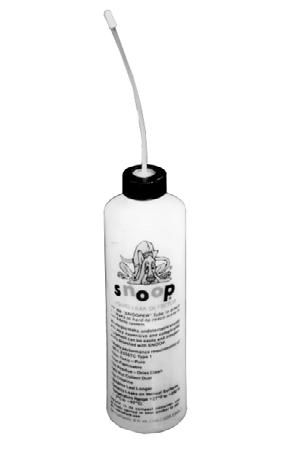 Snoop Leak Detector Snoop is speci cally formulated for better and longer bubbling to indicate leaks. A 30 cm long tube permits application in hard-to-reach places.