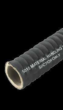 Tube: 1/8 Tan gum Reinforcement: Plies of fabric with helix wire Cover: SBR-Black corrugated Length: 50 ft (15.