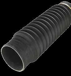 Corrugated outer tube, smooth inner tube.