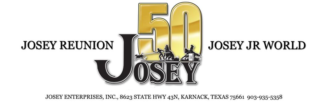 Josey Reunion Barrel Race April 29 - May 1 Dear Contestant, CONGRATULATIONS for entering the Josey Reunion, the Superbowl of Barrel Racing! You will be running for over $100,000 in cash and prizes.