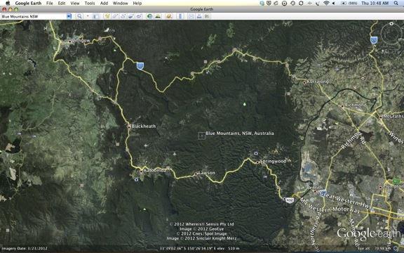 Here is a Google Earth map showing the road today through the Blue Mountains. 3 Does the road follow the path taken by the 1813 explorers?
