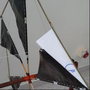 Fig 5 Equipment installation for the upwind model Fig 4 Pitch angle Testing For the tow testing preparation, a carbon steel rack was installed on the vehicle for fastening the models, including