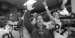 Saban and the Tigers seemed to ride the momentum set with the 2000 Peach Bowl into 2001 as he led LSU to the school's first outright SEC title since 1986 with a 31-20 win over second-ranked Tennessee