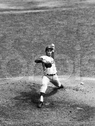 From this point, in order to keep rotating his hips, Koufax will push back toward 2B with his