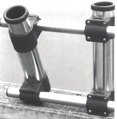 vertically or angled by turning the mounting clamps.