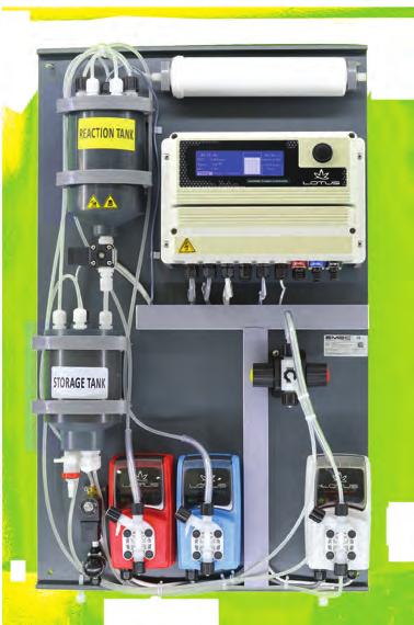A I R LOTUS AIR is a is a pressure-less chlorine dioxide generator useful for those applications in which several injection point are required.