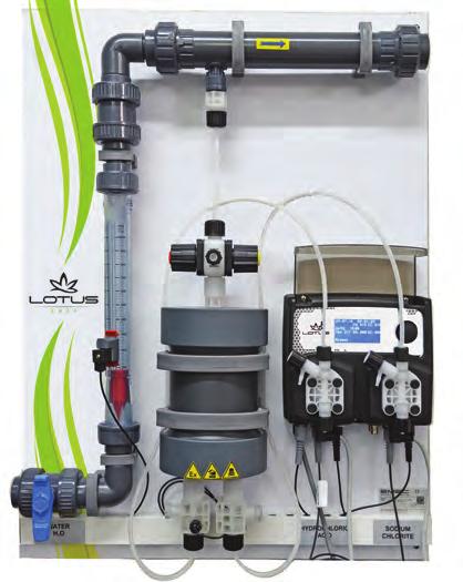 E A S Y LOTUS EASY is the best solution if you want a simple but professional way to produce chlorine dioxide, an integrated All-in-One,Controller with two metering pumps.