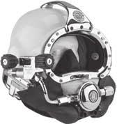The helmet consists of two major assemblies: the helmet shell/helmet ring assembly and the neck dam/neck ring assembly.