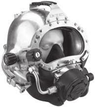 Like all KMDSI regulators on our helmets and Band Masks, we use only regulators that are specifically designed for surface-supplied diving, that will perform over the wide range of pressures