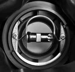 The horseshoe as seen from the interior of the regulator where it is installed on the main tube. clip.