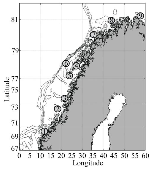Recent years spawning distribution Northeast Arctic cod Egg distribution based on recent years
