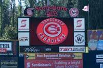 advertised in the media Logo placements and/or company recognition on three Vancouver Canadians 12 x 8 stadium
