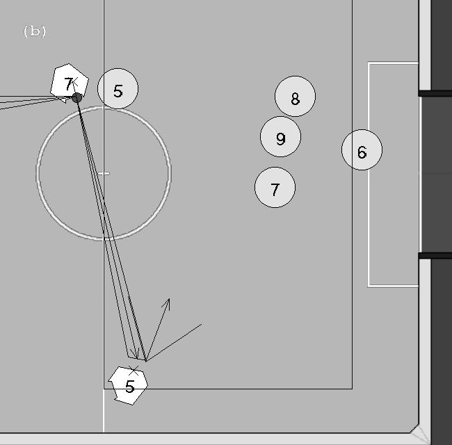 Image (c) and (d) show the kick and resulting deflection to score a goal. The entire sequence takes less than one second.