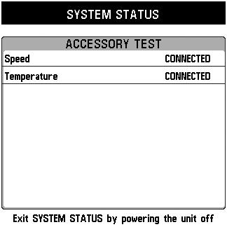 System Status Use System Status to view system connections and to conduct a unit self-test.