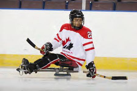 continue striding as this is an important skill in sledge hockey the key is to be able to do it quickly.
