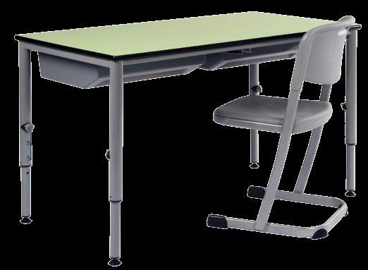 Leg Double The Adjusta T Leg Double allows 2 students to sit comfortably, with all the benefits of the Adjusta desk range.