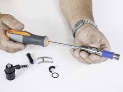 Balanced SCUBA Second Stage Disassembly Procedure Using a medium size flat blade screwdriver, loosen the inlet nipple (5).