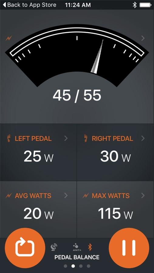 UNIQUE CYCLING METRICS PowerTap App using P1 pedals.