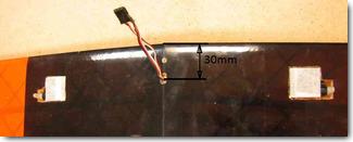 The wire channels are located at 30mm from the root leading edge (55mm for new D-box wings!).