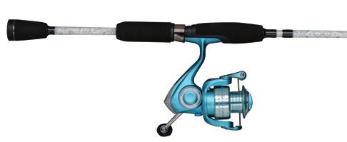 770 Mitchell Avocet RZ Medium Spinning Combo 6'6" 2-pc, medium power, 4 bearing system with instant anti-reverse, aluminum spool for smooth operation, multi disk drag