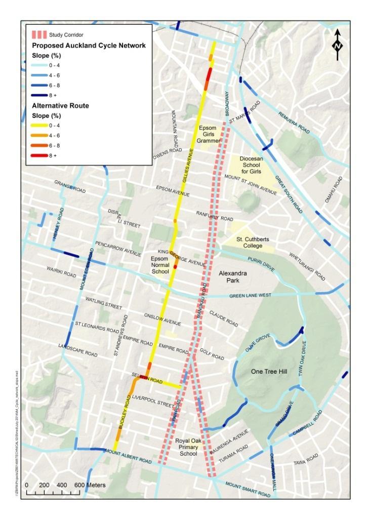 Cycle planning using smartphones Norman, G and Kesha, N Page 6 Figure 3: Grade assessment of Alternative routes Focus on connections Cycle networks are often developed in an incremental manner, as