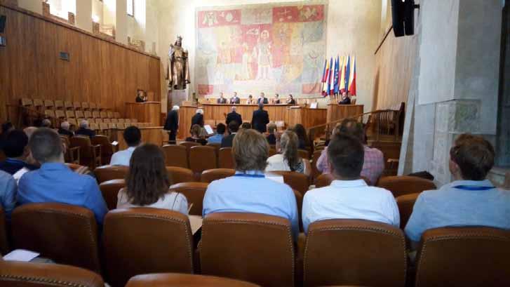 The social programme included an opening ceremony that was held in Great hall of the Carolinum, historical building of Charles