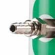 Flow nozzle with tight connection Double windows of flow reading Easy Easy-to-open valve with 1/4 turn Direct access to gas connections close to the pressure gauge to care and watch the patient