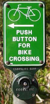 APPENDIX C: TOOLBOX OF BICYCLE FACILITY DESIGN MEASURES BICYCLE PUSH BUTTONS Purpose For certain intersection approach configurations, to permit through bicyclists to request a crossing phase without