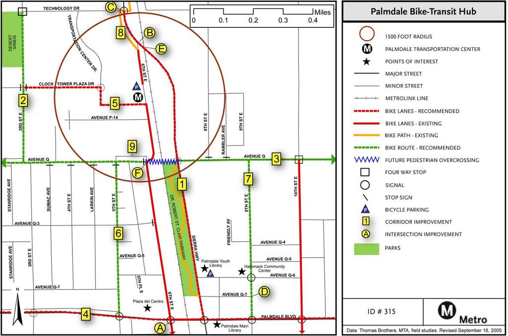 SECTION 3: BIKE-TRANSIT HUBS Map 6 Palmdale Metrolink