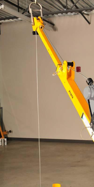 When attached to a certified anchor point, it provides retrieval and fall protection when limited overhead clearance is