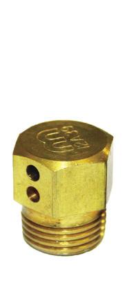 12A04: CSA certified for up to 1/2 psi (14 w.c.) inlet pressure. Use on RV48, RV52, RV53, RV61, R400(S), R500(S), R600(S) regulators. Color - brass. 1/8 NPT.
