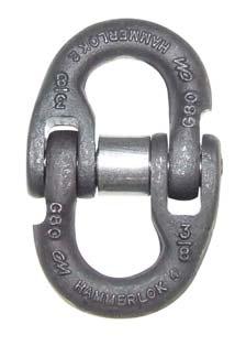 LiftAlloy Chain Slings Mechanical Coupling Links HOOKS, MASTER LINKS, ETC. Chain Size Rated Capacity* Dimensions Weight Each Grade A B C E 100 7/32 2,700.35 1.19.69.54 0.27 A C 100 9/32 4,300.41 1.94.