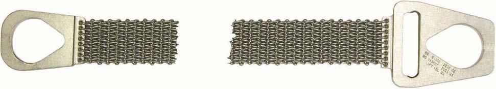 Roughneck Mesh Slings Roughneck WIRE MESH SLINGS Select The Proper Mesh 10 Gage - Heavy Duty 12 Gage - Medium Duty This single 4" wide mesh