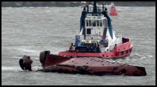 - Fairplay 22 capsized during securing at the bow of ferry in high winds and at high speed, with tragic loss of 3 lives Excerpt of the official investigation report: - The tug St